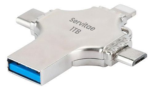 Memoria Otg 4 En 1 iPhone Android iPad Pc Usb-c Lighting 1tb