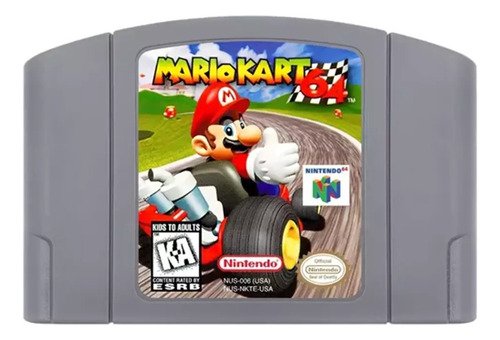 Juego físico Mario Kart 64 en español para consola Nintendo 64, incluye carátula original y cartucho de juego