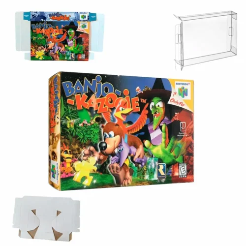 Protector kit manual, caja y protector acrilico Banjo Kazooie N64