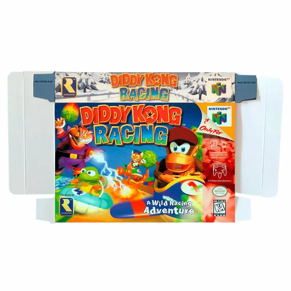 Protector kit manual, caja y protector acrilico Diddy Kong Racing