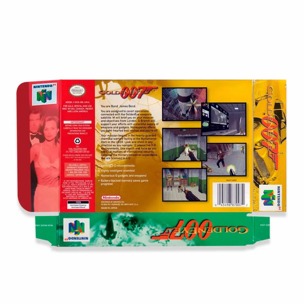 Protector kit manual, caja y protector acrilico Goldeneye 007