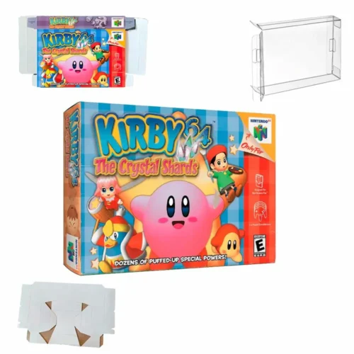 Protector kit manual, caja y protector acrilico Kirby The Crystal Shards N64