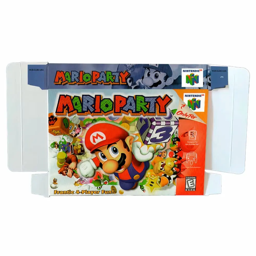 Protector kit manual, caja y protector acrilico Mario Party 1