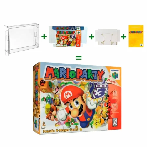 Protector kit manual, caja y protector acrilico Mario Party 1