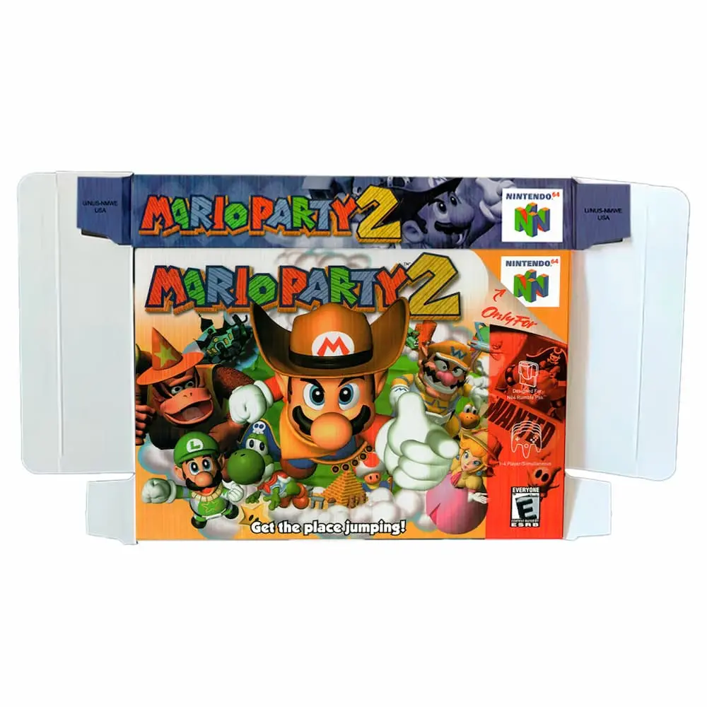 Protector kit manual, caja y protector acrilico Mario Party 2