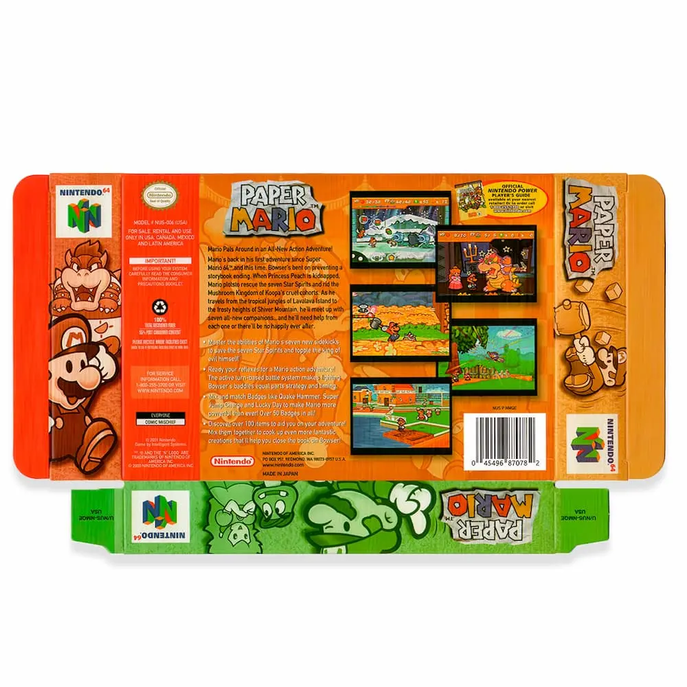 Protector Kit Manual, Caja y Protector Acrilico Paper Mario N64