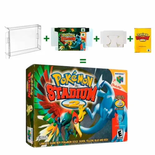 protector-pokemon-stadium-2_04 Protector kit manual, caja y protector acrilico Pokemon Stadium 2 N64
