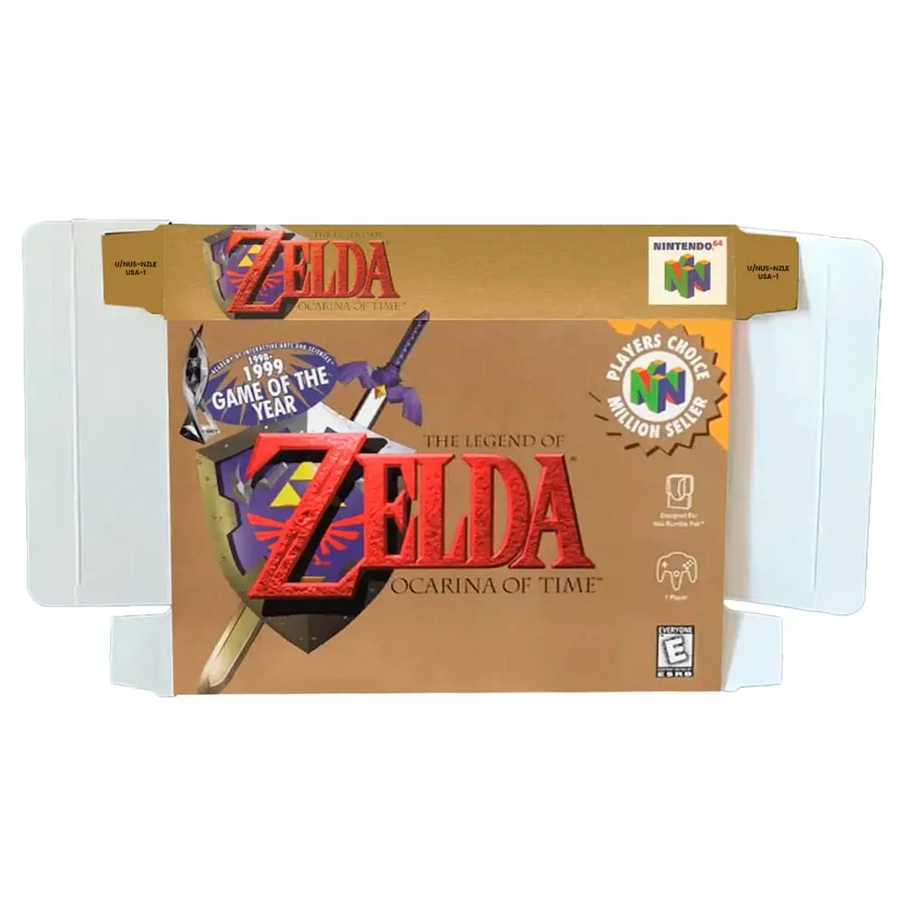 protector-zelda-ocarina_04 Protector Kit Manual, Caja y Protector Acrilico The Legend Of Zelda: Ocarina Of Time N64