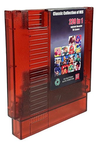 Cartucho de videojuegos NES con 150 títulos clásicos y batería integrada para guardar progreso, compatible con consolas originales