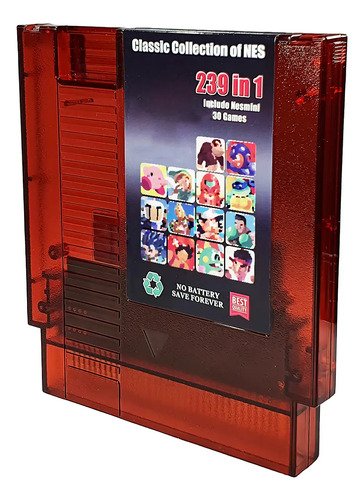 Cartucho físico NES con colección de 150 juegos clásicos de 8 bits, incluye batería para guardar progreso en partidas