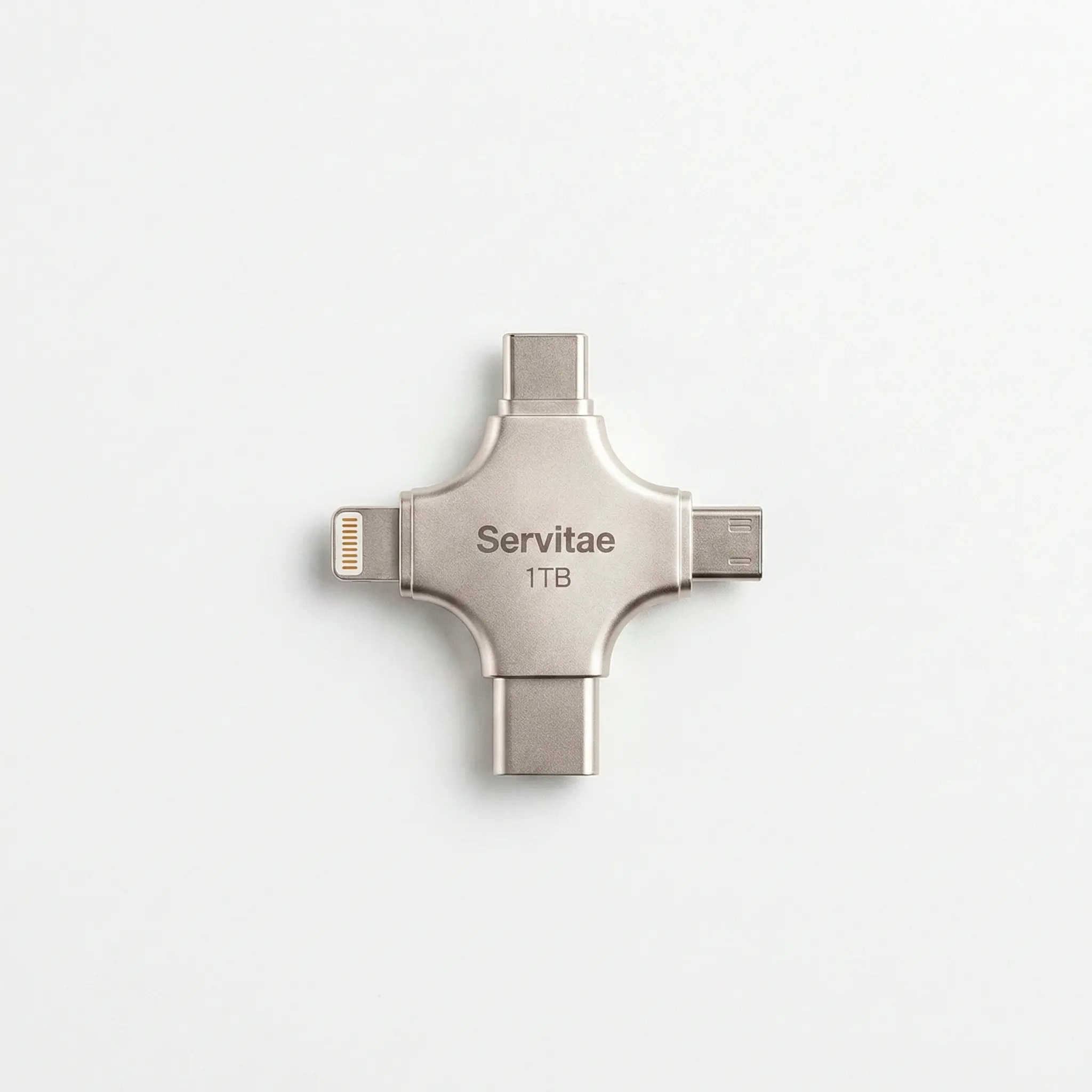 Memoria OTG 4 en 1: USB, Tipo C, Micro USB, lightning