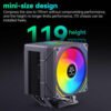 Disipador Holo Ventilador CPU RGB Snowman con efecto holográfico y luces RGB personalizables, ideal para mantener fresco tu procesador durante gaming intenso