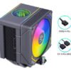 Disipador Holo Ventilador CPU RGB Snowman con efecto holográfico y luces RGB personalizables, ideal para mantener fresco tu procesador durante gaming intenso