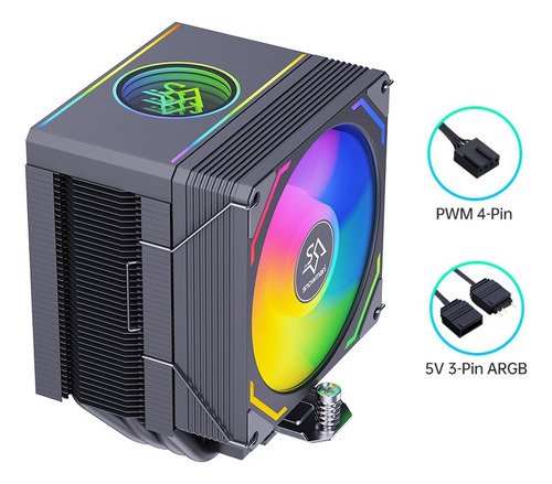 Disipador Holo Ventilador CPU RGB Snowman con efecto holográfico y luces RGB personalizables, ideal para mantener fresco tu procesador durante gaming intenso