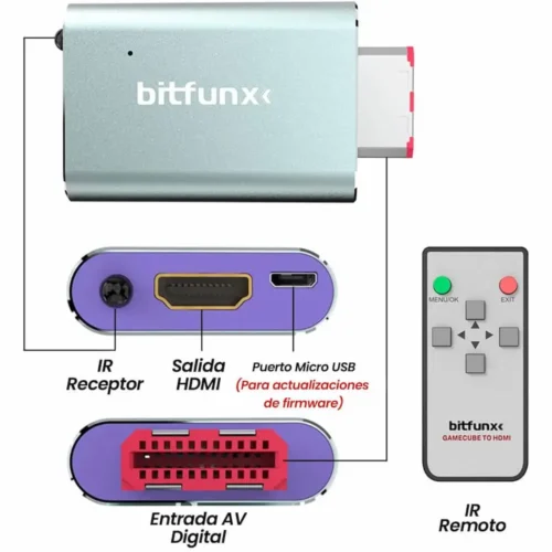 Adaptador GC2HDMI Bitfunx Para Gamecube