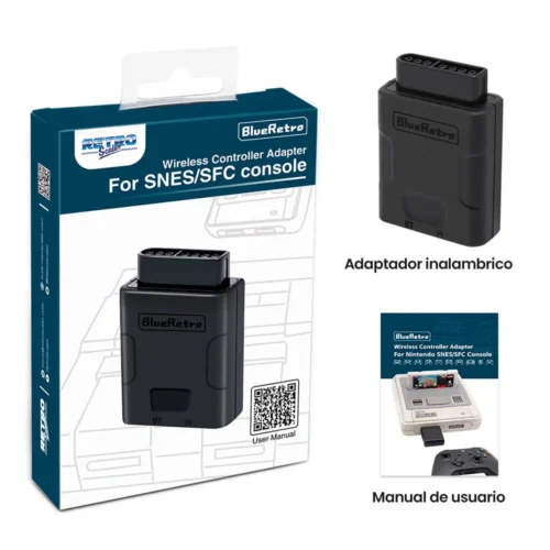 adapter-wireless-snes-black_06 Adaptador inalámbrico BlueRetro SNES 1 Mando Inalambrico