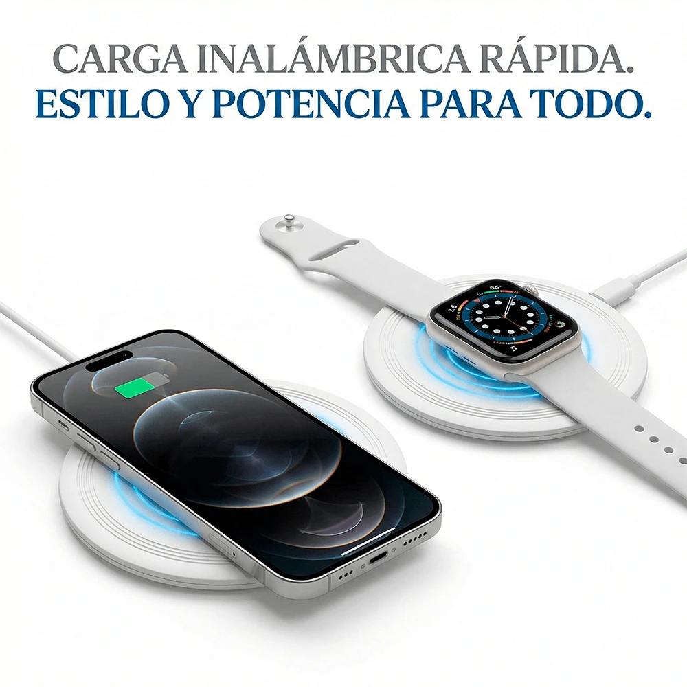 Base de carga inalámbrica Manhattan Qi 15 W para dispositivos compatibles Base de carga inalámbrica Manhattan Qi 15 W, ideal para cargar smartphones compatibles con carga rápida