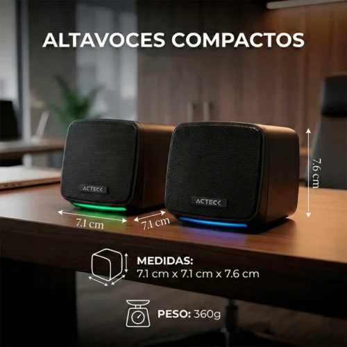 Bocinas Acteck Elant Cube AS430 6W RGB