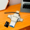 Servitae Lector OTG 4en1 USB3.0 C Lightning MicroUSB MicroSD