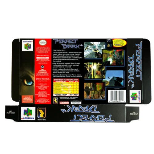 Protector Juegos Retro Caja De Plástico Laminado Perfect Dark