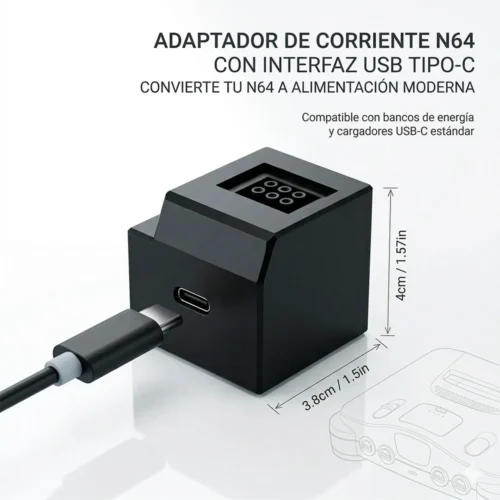 Eliminador Adaptador De Corriente Para Nintendo 64 Usb-c