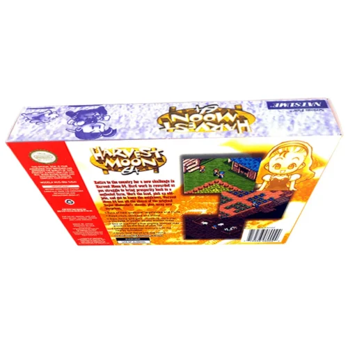 Harvest Moon N64 Físico En Caja Con Manual Caja De Acrílico