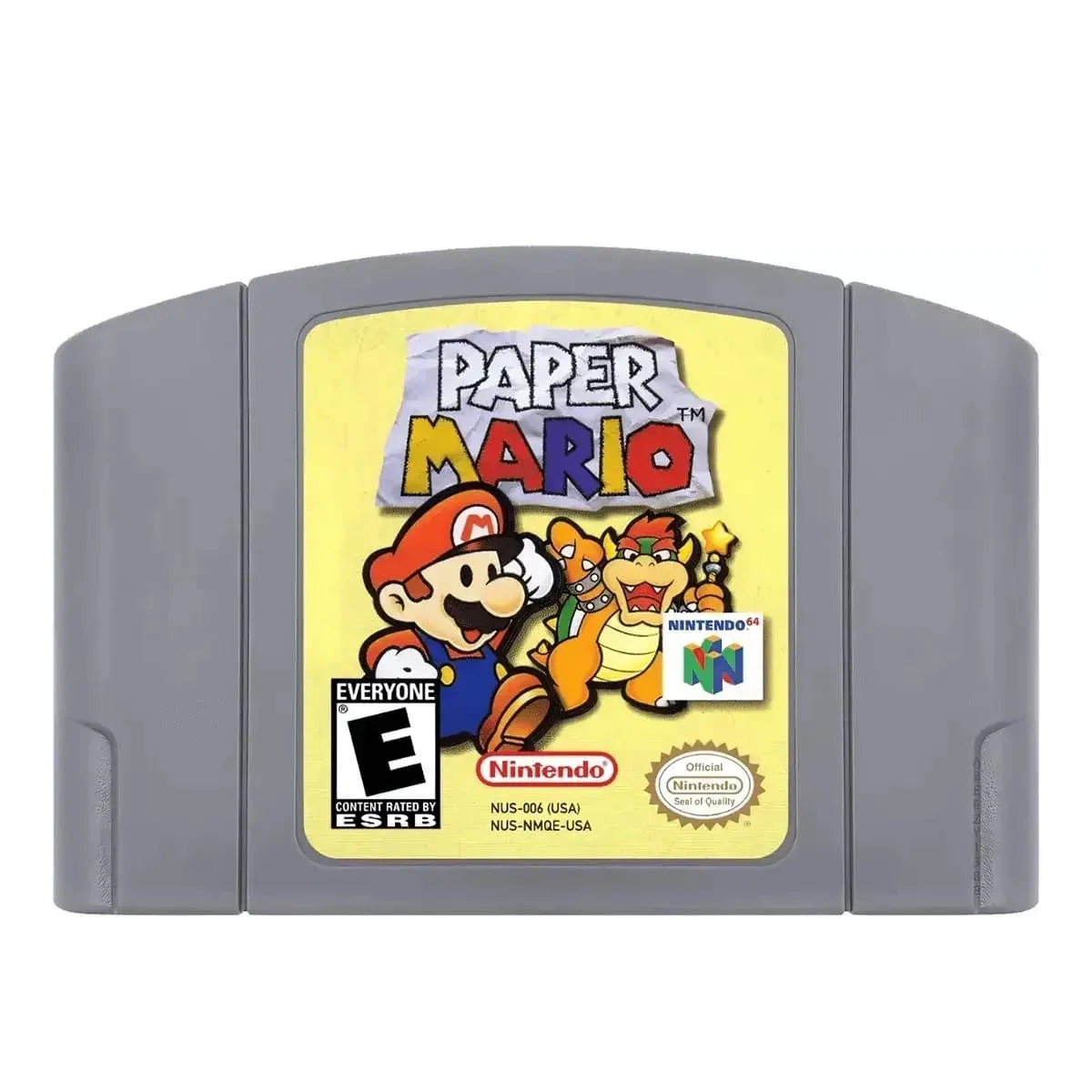 Portada del juego Paper Mario N64 Standard Edition en formato físico, compatible con consolas Nintendo 64