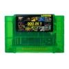 Cartucho multijuegos SNES 900 en 1 con juegos clásicos como Mario, Sunset Riders y Zelda, compatible con Super Nintendo