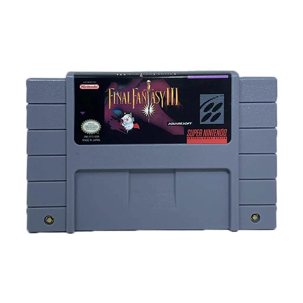 Cartucho original de Final Fantasy III (3) para Super Nintendo SNES, videojuego RPG clásico en español
