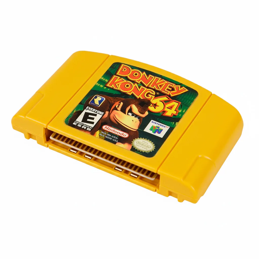Cartucho de Donkey Kong 64 Standard Edition para Nintendo 64, juego de plataformas con Donkey Kong en una aventura para recolectar bananas