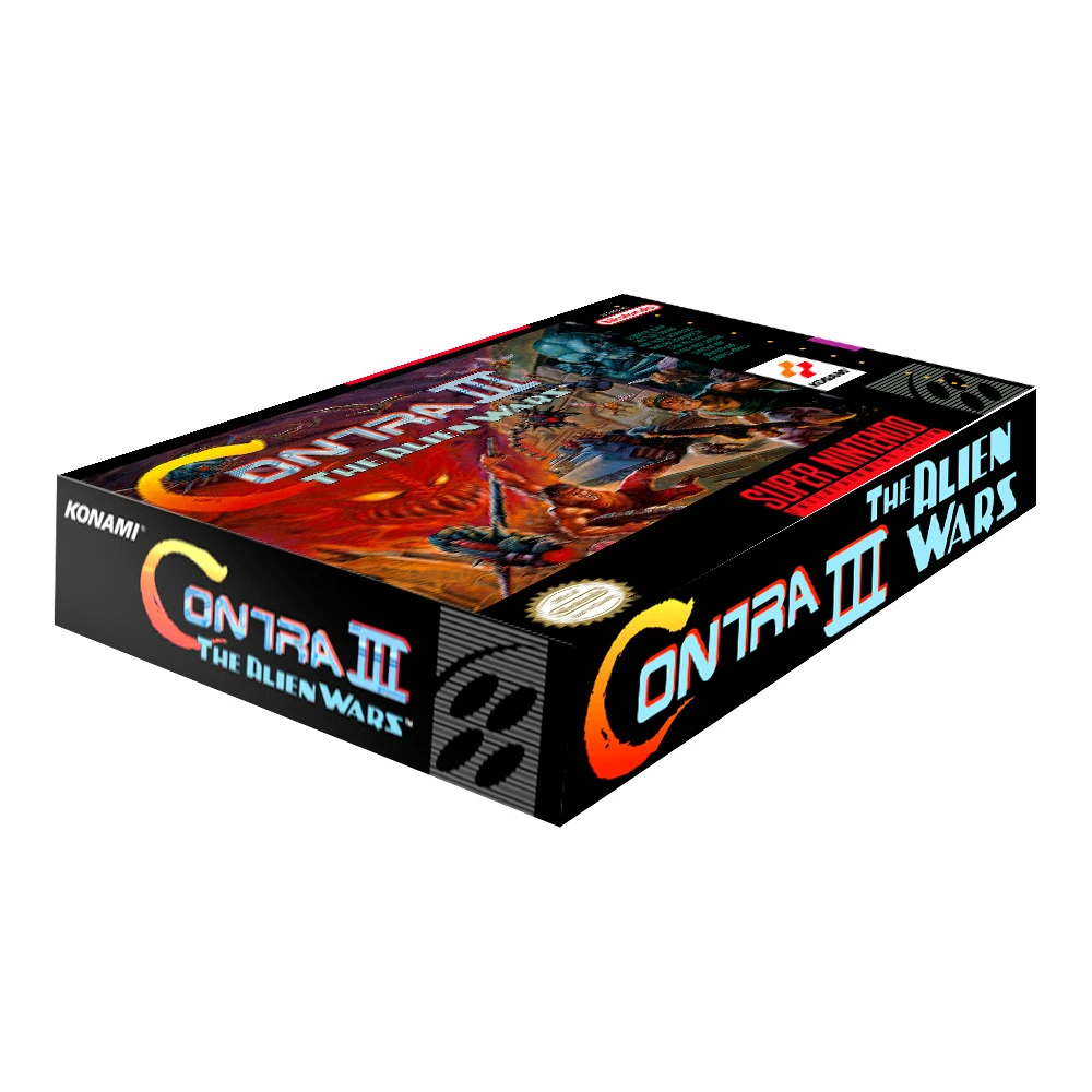 Contra III The Alien Wars para Super Nintendo en caja completa CIB con manuales, cartucho y empaque original nuevo