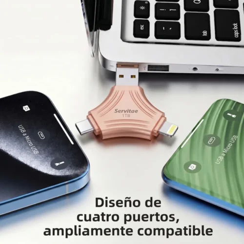 otg-3-in-1-melon_03.webp Memoria USB Flash 1TB 4 En 1 USB-C Lightning