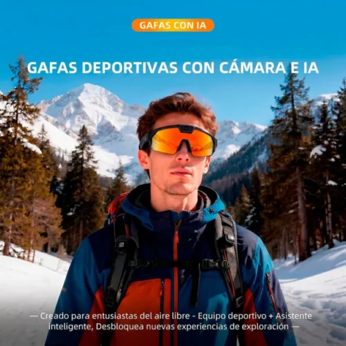 Lentes Con Cámara Q01S Lente Espejo Naranja