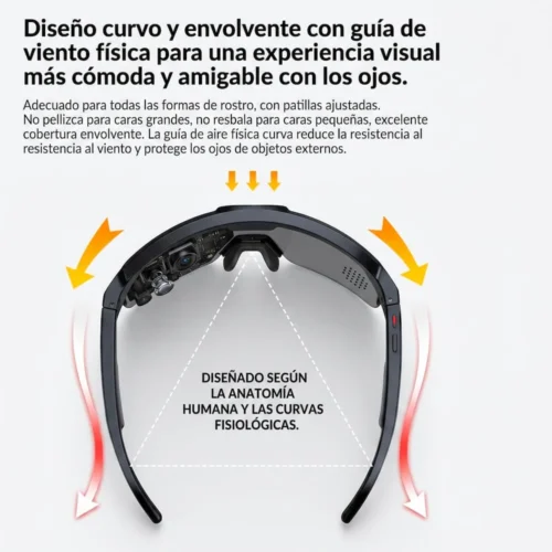 Lentes Con Cámara Q01S Lente Espejo Naranja