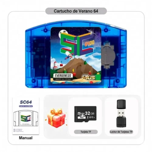 Cartucho Summer Cart Ed64 N64dd Físico Azul
